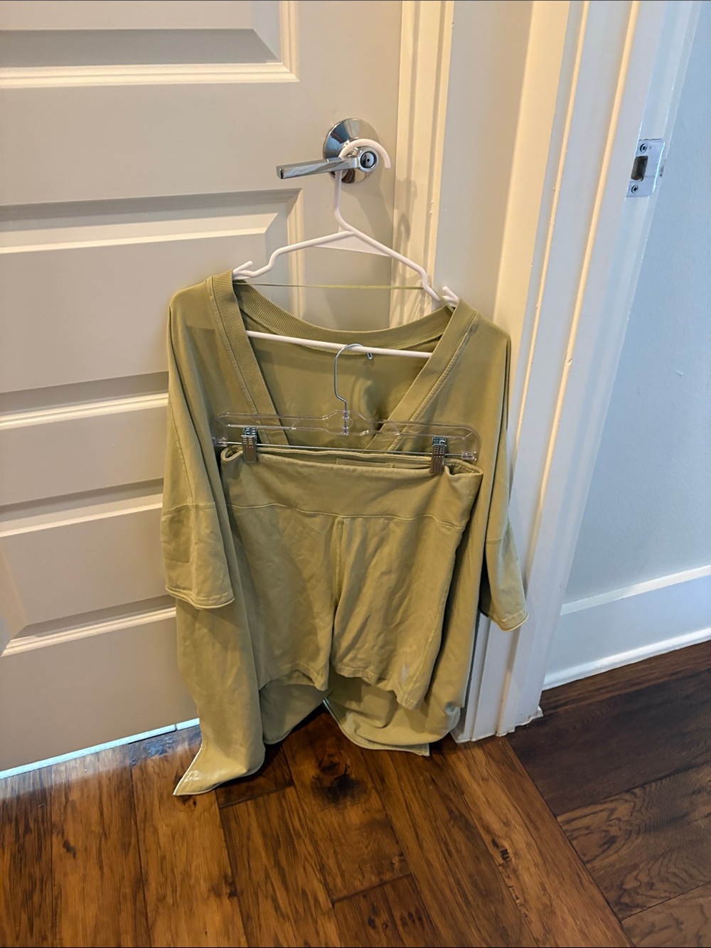 Free People Olive Green V-Neck Tunic Top